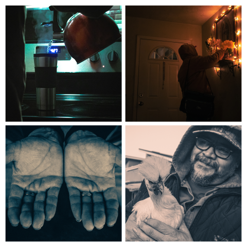 4 images of a father