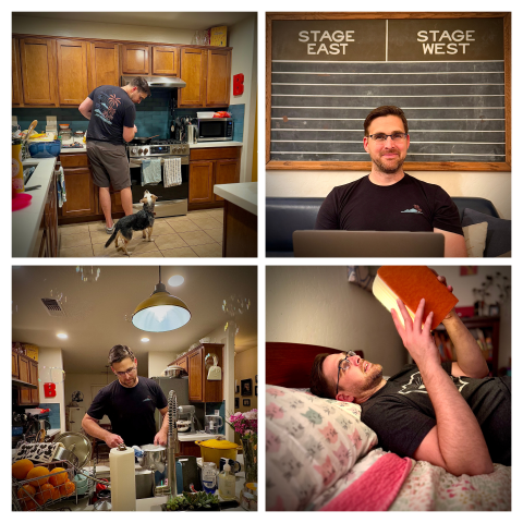 4 images of a father
